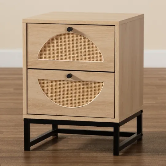 Kirkland's Home Natural Wood Rat Cut Out Nights D- Nightstands