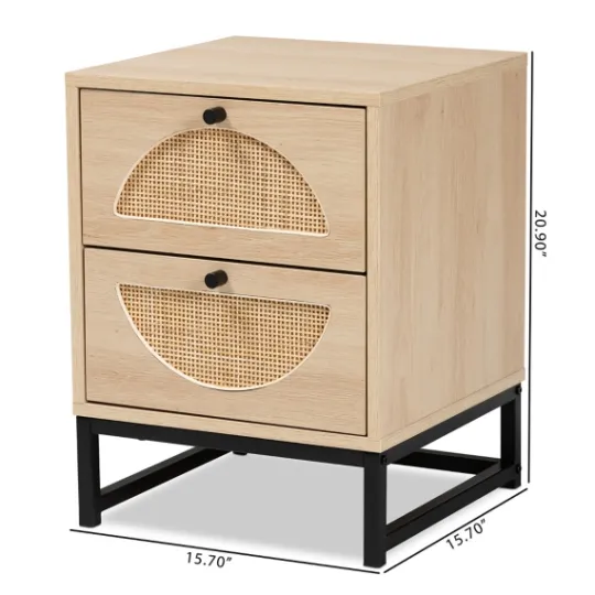 Kirkland's Home Natural Wood Rat Cut Out Nights D- Nightstands