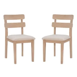 Kirkland's Home Natural Wood Slatted Back Dining Chairs, Set Of 2- Dining Chairs