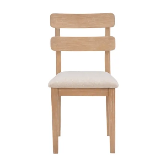 Kirkland's Home Natural Wood Slatted Back Dining Chairs, Set Of 2- Dining Chairs