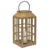 Kirkland's Home Natural Wood Windowpane Lantern, 22 In.- Lanterns