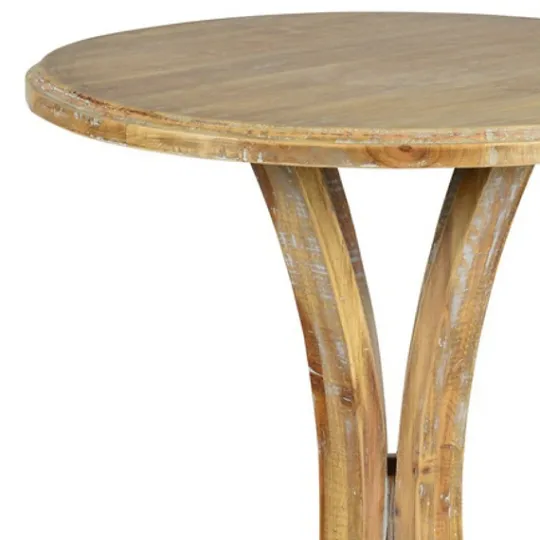 Kirkland's Home Natural Wooden Arched Base Round Top Accent Table- Accent & End Tables
