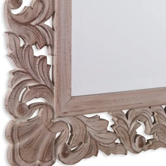 Kirkland's Home Natural Wooden Beveled Wall Mirror- Decorative Mirrors