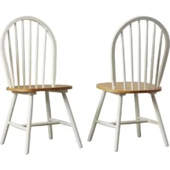 Kirkland's Home Natural Wooden Dining Chairs, Set Of 2- Dining Chairs