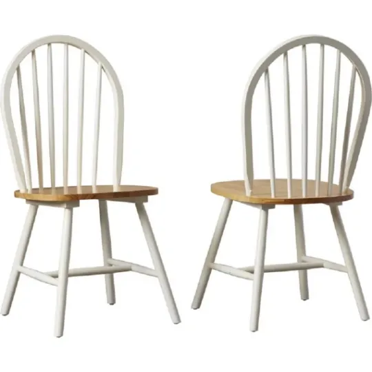 Kirkland's Home Natural Wooden Dining Chairs, Set Of 2- Dining Chairs