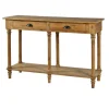 Kirkland's Home Natural Wooden 2-Drawer Console Table- Console Tables