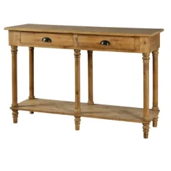 Kirkland's Home Natural Wooden 2-Drawer Console Table- Console Tables