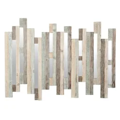 Kirkland's Home Natural Wooden Planks Mirrored Wall Plaque- Wall Plaques