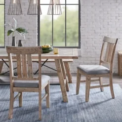Kirkland's Home Natural Wooden Sonoma Dining Chairs, Set Of 2- Dining Chairs