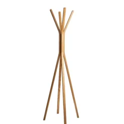 Kirkland's Home Natural Wooden Tripod Leg Coat Rack- Entryway Furniture