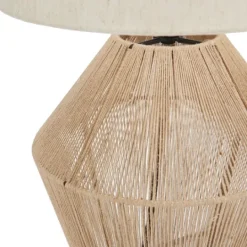 Kirkland's Home Natural Woven Jute Urn Table Lamp- Table Lamps