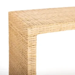 Kirkland's Home Natural Woven Rat Console Table- Console Tables