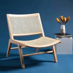 Kirkland's Home Natural Woven Rat Low-Slung Accent Chair- Accent Chairs