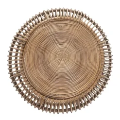 Kirkland's Home Natural Woven Rat Round Coffee Table- Coffee Tables