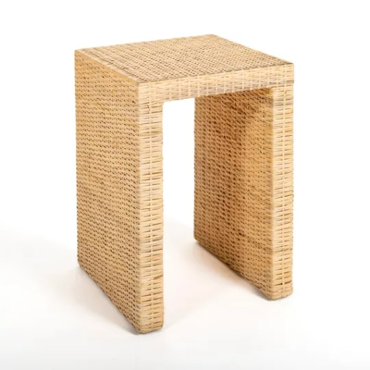 Kirkland's Home Natural Woven Rat Side Table- Accent & End Tables