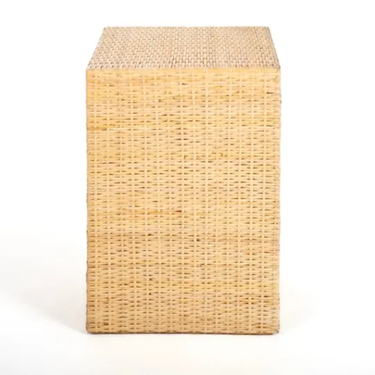 Kirkland's Home Natural Woven Rat Side Table- Accent & End Tables