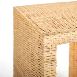 Kirkland's Home Natural Woven Rat Side Table- Accent & End Tables