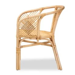 Kirkland's Home Natural Woven Rat X-Back Dining Chair- Dining Chairs