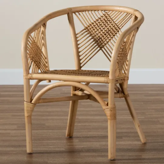 Kirkland's Home Natural Woven Rat X-Back Dining Chair- Dining Chairs