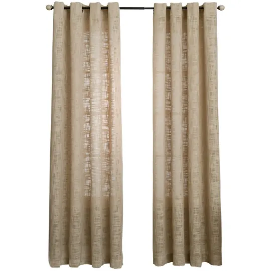 Kirkland's Home Natural Woven Single Curtain Panel, 84 In.- Curtains & Drapes