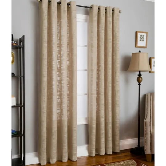 Kirkland's Home Natural Woven Single Curtain Panel, 84 In.- Curtains & Drapes