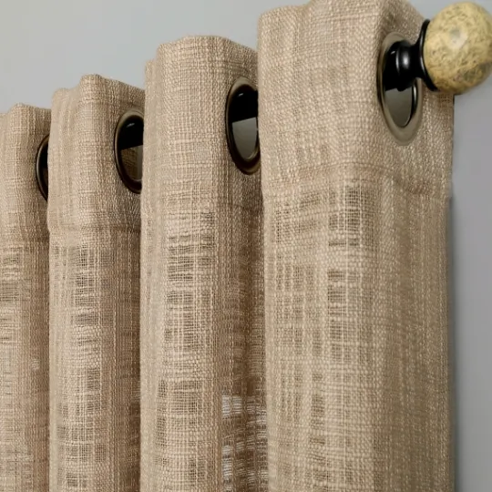 Kirkland's Home Natural Woven Single Curtain Panel, 84 In.- Curtains & Drapes