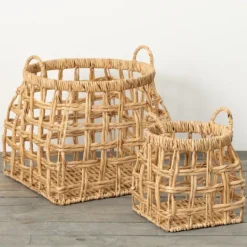 Kirkland's Home Natural Woven Water Hyacinth Baskets, Set Of 2- Baskets & Boxes