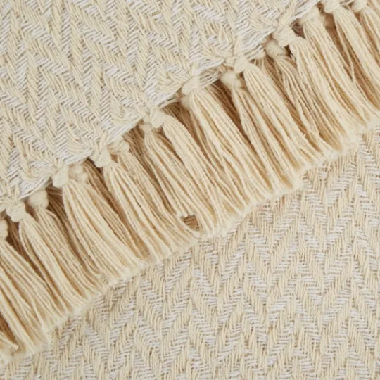 Kirkland's Home Natural Woven Zig Zag Throw- Blankets & Throws