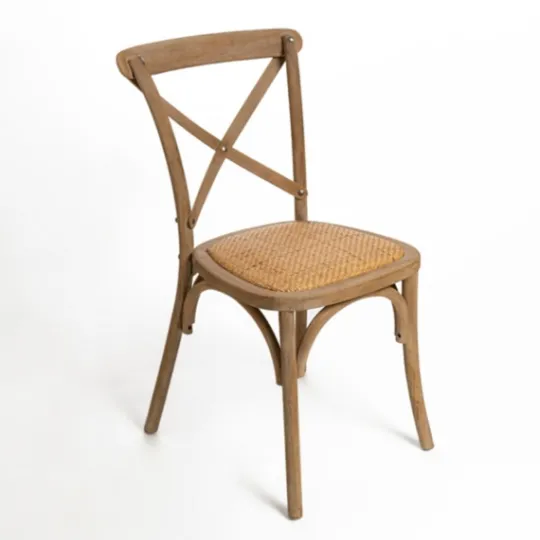 Kirkland's Home Natural X Frame Cane Seat Dining Chair- Dining Chairs