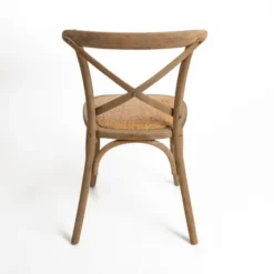 Kirkland's Home Natural X Frame Cane Seat Dining Chair- Dining Chairs