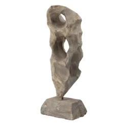 Kirkland's Home Naturally Abstract Raw Wooden Carved Figurine- Statues & Figurines