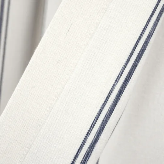 Kirkland's Home Navy & White Stripe Cafe Curtain Panel Set, 24 In.- Curtains & Drapes