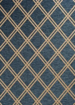 Kirkland's Home Navy Adelaide Trellis Outdoor Area Rug, 7X9- Outdoor Rugs