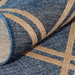 Kirkland's Home Navy Adelaide Trellis Outdoor Area Rug, 7X9- Outdoor Rugs
