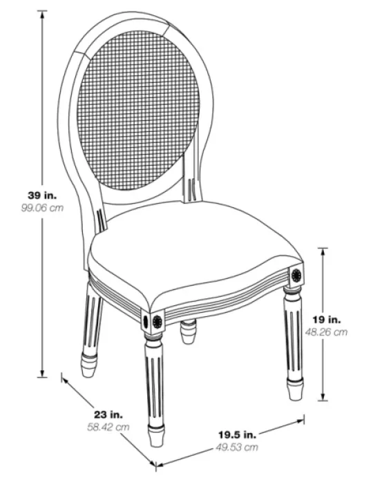 Kirkland's Home Navy And Brown Cane Oval Back Dining Chair- Dining Chairs