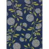 Kirkland's Home Navy And Green Floral Vine Outdoor Area Rug, 3X5- Outdoor Rugs