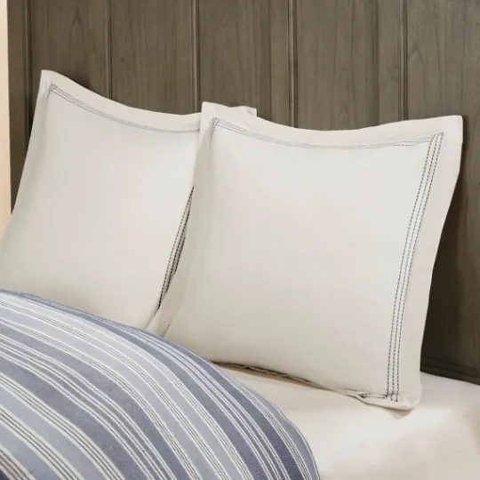 Kirkland's Home Navy And Ivory Stripe 9-Pc. King Comforter Set- Comforters
