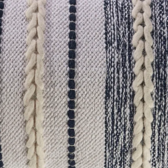 Kirkland's Home Navy And White Braided Accent Pillow- Pillows