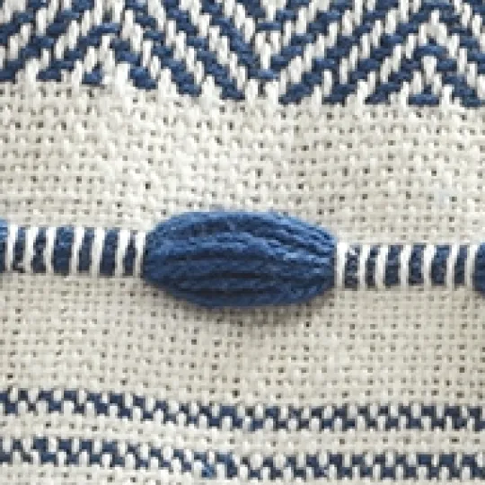 Kirkland's Home Navy And White Herringbone Stripe Throw- Blankets & Throws