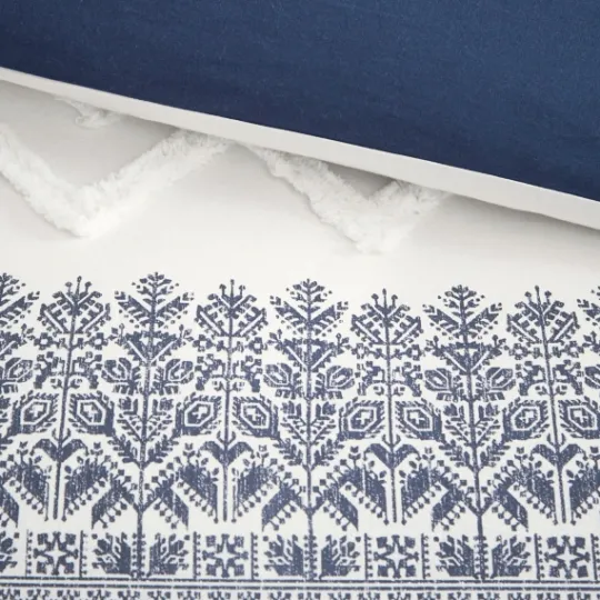 Kirkland's Home Navy And White 3-Pc. California King Duvet Set- Duvets