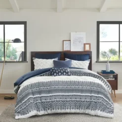 Kirkland's Home Navy And White 3-Pc. Full/Queen Comforter Set- Comforters