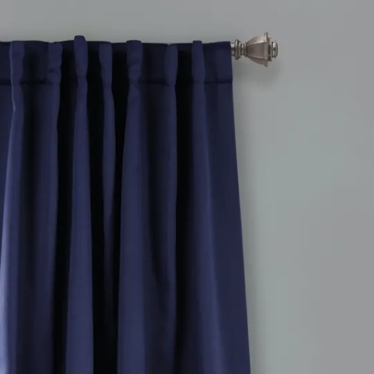 Kirkland's Home Navy Back Tab Blackout Curtain Panel Set, 63 In.- Curtains & Drapes