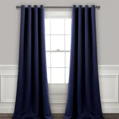 Kirkland's Home Navy Blackout Curtain Panel Set, 108 In.- Curtains & Drapes