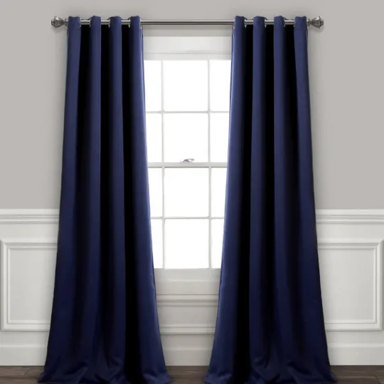 Kirkland's Home Navy Blackout Curtain Panel Set, 108 In.- Curtains & Drapes