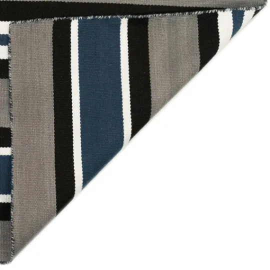 Kirkland's Home Navy Bold Stripe Indoor/Outdoor Area Rug, 5X7- Outdoor Rugs