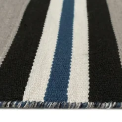 Kirkland's Home Navy Bold Stripe Indoor/Outdoor Area Rug, 5X7- Outdoor Rugs