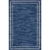 Kirkland's Home Navy Bordered Indoor/Outdoor Accent Rug, 2X4- Outdoor Rugs