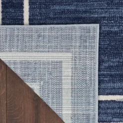 Kirkland's Home Navy Bordered Indoor/Outdoor Accent Rug, 2X4- Outdoor Rugs