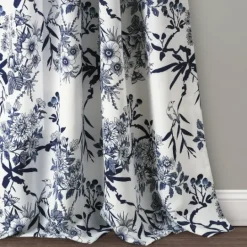 Kirkland's Home Navy Botanical Garden Curtain Panel Set, 95 In.- Curtains & Drapes