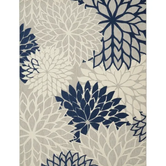 Kirkland's Home Navy Bright Floral Burst Outdoor Area Rug, 7X10- Outdoor Rugs
